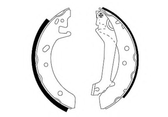 HELLA 8DB 355 001-461 Тормозные колодоки для FORD MONDEO (Форд Мондэо) HELLA 8DB 355 001-461 Тормозные колодоки для FORD MONDEO (Форд Мондэо)