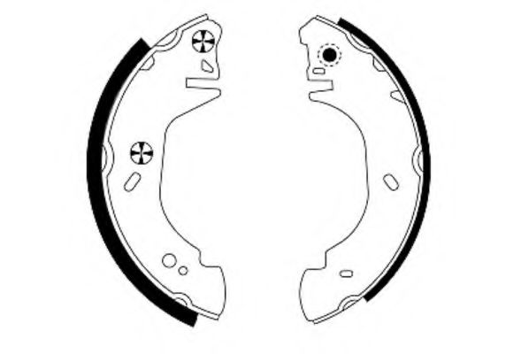 HELLA 8DB 355 003-201 Тормозные колодоки 