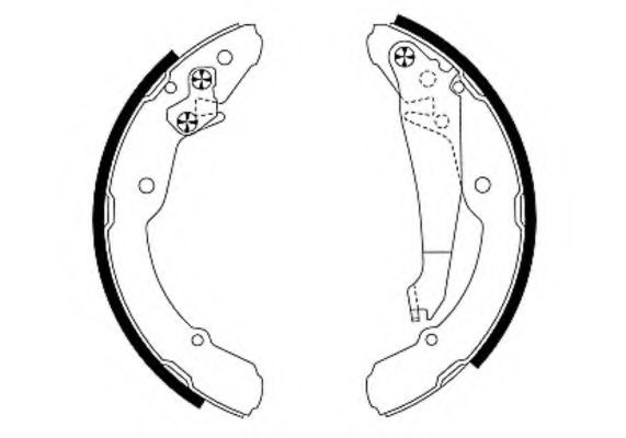 HELLA 8DB 355 001-691 Тормозные колодоки для VOLKSWAGEN NOVO FUSCA (Фольксваген Ноvо фусcа) HELLA 8DB 355 001-691 Тормозные колодоки для VOLKSWAGEN NOVO FUSCA (Фольксваген Ноvо фусcа)
