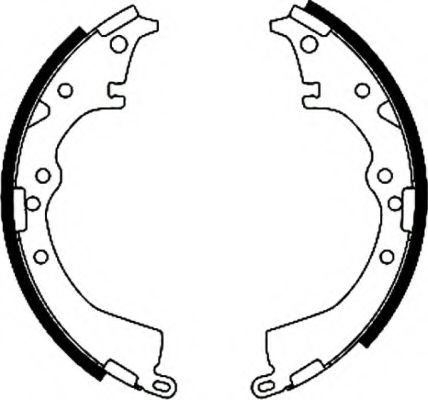 HELLA 8DB 355 002-031 Тормозные колодоки для TOYOTA HIACE II (Тойота/тоета Хиаcэ 2) HELLA 8DB 355 002-031 Тормозные колодоки для TOYOTA HIACE II (Тойота/тоета Хиаcэ 2)
