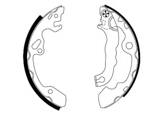 HELLA 8DB 355 002-231 Тормозные колодоки 