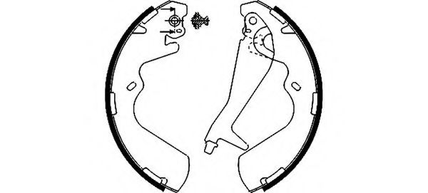 HELLA 8DB 355 002-291 Тормозные колодоки 