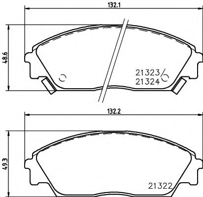 HELLA 8DB 355 005-661 Тормозные колодки для HONDA PRELUDE III (Хонда Прэлудэ 3) HELLA 8DB 355 005-661 Тормозные колодки для HONDA PRELUDE III (Хонда Прэлудэ 3)