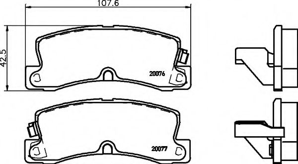 HELLA 8DB 355 005-691 Тормозные колодки для TOYOTA COROLLA FX (Тойота/тоета Cоролла инфинити фх) HELLA 8DB 355 005-691 Тормозные колодки для TOYOTA COROLLA FX (Тойота/тоета Cоролла инфинити фх)