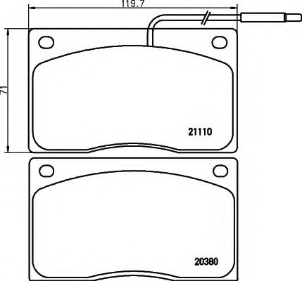 HELLA 8DB 355 005-931 Тормозные колодки для RENAULT MASTER I (Рено Мастэр и) HELLA 8DB 355 005-931 Тормозные колодки для RENAULT MASTER I (Рено Мастэр и)