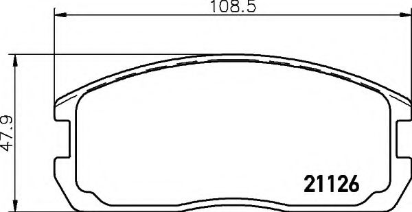 HELLA 8DB 355 006-201 Тормозные колодки для MITSUBISHI COLT II (Митсубиши/митсубиси Cолт 2) HELLA 8DB 355 006-201 Тормозные колодки для MITSUBISHI COLT II (Митсубиши/митсубиси Cолт 2)