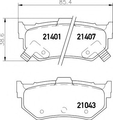 HELLA 8DB 355 006-281 Тормозные колодки для HONDA ACCORD II (Хонда Аccорд 2) HELLA 8DB 355 006-281 Тормозные колодки для HONDA ACCORD II (Хонда Аccорд 2)