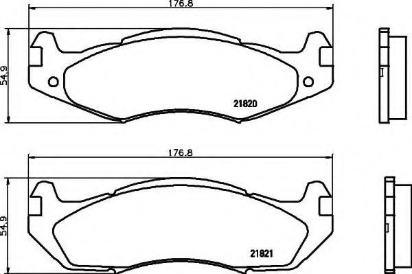 HELLA 8DB 355 006-371 Тормозные колодки для JEEP CHEROKEE (Джип Чироки) HELLA 8DB 355 006-371 Тормозные колодки для JEEP CHEROKEE (Джип Чироки)