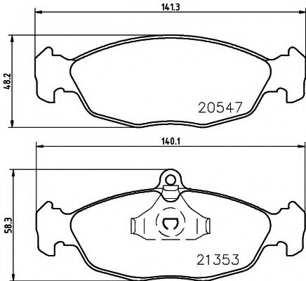 HELLA 8DB 355 007-531 Тормозные колодки для OPEL CORSA A (Опель Cорса а) HELLA 8DB 355 007-531 Тормозные колодки для OPEL CORSA A (Опель Cорса а)