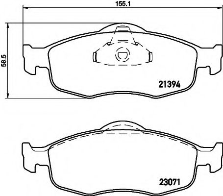 HELLA 8DB 355 007-641 Тормозные колодки для FORD MONDEO (Форд Мондэо) HELLA 8DB 355 007-641 Тормозные колодки для FORD MONDEO (Форд Мондэо)