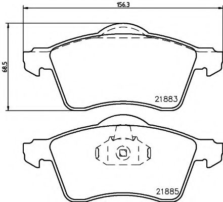 HELLA 8DB 355 008-011 Тормозные колодки для VOLKSWAGEN T4 MULTIVAN (Фольксваген Т4 мултиvан) HELLA 8DB 355 008-011 Тормозные колодки для VOLKSWAGEN T4 MULTIVAN (Фольксваген Т4 мултиvан)