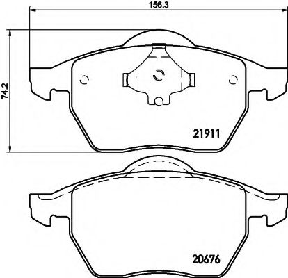HELLA 8DB 355 008-021 Тормозные колодки для VOLKSWAGEN (Фольксваген) HELLA 8DB 355 008-021 Тормозные колодки для VOLKSWAGEN (Фольксваген)