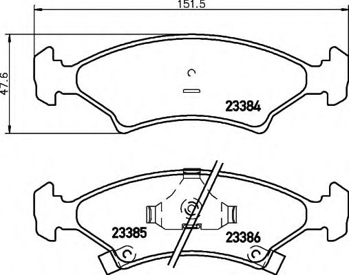 HELLA 8DB 355 008-241 Тормозные колодки для KIA MENTOR (Киа Мэнтор) HELLA 8DB 355 008-241 Тормозные колодки для KIA MENTOR (Киа Мэнтор)