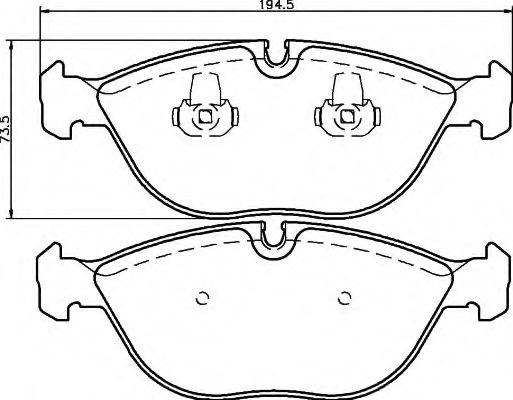 HELLA 8DB 355 008-261 Тормозные колодки для ROLLSROYCE (Роллсроъcэ) HELLA 8DB 355 008-261 Тормозные колодки для ROLLSROYCE (Роллсроъcэ)