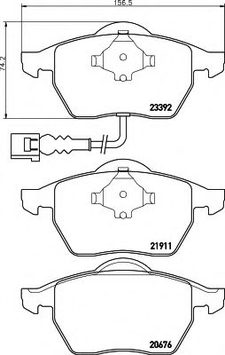 HELLA 8DB 355 008-471 Тормозные колодки для AUDI TT (Ауди Тт) HELLA 8DB 355 008-471 Тормозные колодки для AUDI TT (Ауди Тт)