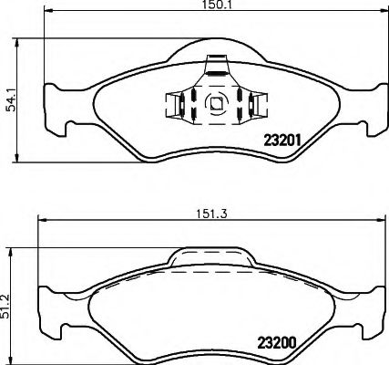 HELLA 8DB 355 008-891 Тормозные колодки для MAZDA SOHO III (Мазда Сохо 3) HELLA 8DB 355 008-891 Тормозные колодки для MAZDA SOHO III (Мазда Сохо 3)