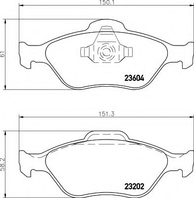 HELLA 8DB 355 008-901 Тормозные колодки для MAZDA SOHO III (Мазда Сохо 3) HELLA 8DB 355 008-901 Тормозные колодки для MAZDA SOHO III (Мазда Сохо 3)