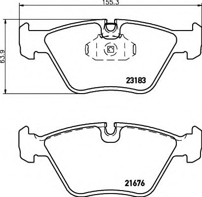 HELLA 8DB 355 009-001 Тормозные колодки для BMW (Бмв) HELLA 8DB 355 009-001 Тормозные колодки для BMW (Бмв)