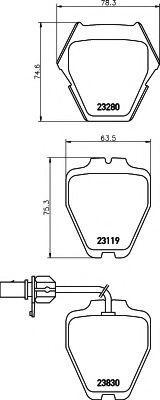 HELLA 8DB 355 009-031 Тормозные колодки для VOLKSWAGEN (Фольксваген) HELLA 8DB 355 009-031 Тормозные колодки для VOLKSWAGEN (Фольксваген)