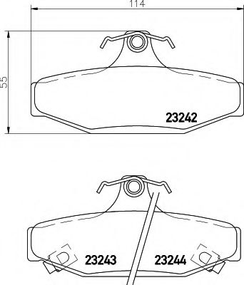 HELLA 8DB 355 009-571 Тормозные колодки для SSANGYONG MUSSO (Сан-янг/санянг Муссо) HELLA 8DB 355 009-571 Тормозные колодки для SSANGYONG MUSSO (Сан-янг/санянг Муссо)
