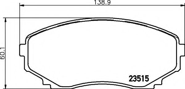 HELLA 8DB 355 009-641 Тормозные колодки для MAZDA BONGO FREDA (Мазда Бонго фрэда) HELLA 8DB 355 009-641 Тормозные колодки для MAZDA BONGO FREDA (Мазда Бонго фрэда)