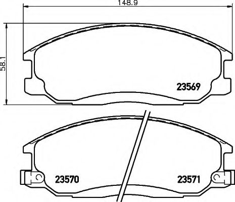 HELLA 8DB 355 009-991 Тормозные колодки для SSANGYONG KYRON (Сан-янг/санянг Кайрон) HELLA 8DB 355 009-991 Тормозные колодки для SSANGYONG KYRON (Сан-янг/санянг Кайрон)