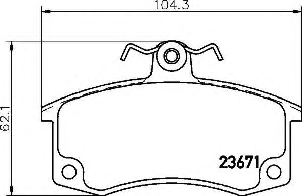 HELLA 8DB 355 010-341 Тормозные колодки для LADA 111 (Лада 111) HELLA 8DB 355 010-341 Тормозные колодки для LADA 111 (Лада 111)
