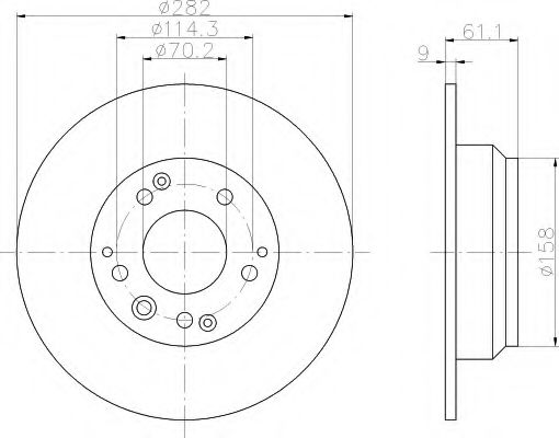 HELLA 8DD 355 105-001 Тормозной диск для HONDA ODYSSEY (Хонда Одъссэъ) HELLA 8DD 355 105-001 Тормозной диск для HONDA ODYSSEY (Хонда Одъссэъ)