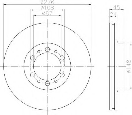 HELLA 8DD 355 105-131 Тормозной диск для MITSUBISHI CHALLENGER (Митсубиши/митсубиси Чаллэнгэр) HELLA 8DD 355 105-131 Тормозной диск для MITSUBISHI CHALLENGER (Митсубиши/митсубиси Чаллэнгэр)