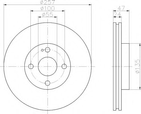HELLA 8DD 355 107-201 Тормозной диск для TOYOTA (FAW) CROWN ROYAL (Тойота/тоета (фав) Cровн роял) HELLA 8DD 355 107-201 Тормозной диск для TOYOTA (FAW) CROWN ROYAL (Тойота/тоета (фав) Cровн роял)