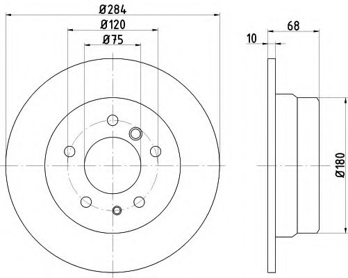 HELLA 8DD 355 100-661 Тормозной диск для BMW 7 (Бмв 7) HELLA 8DD 355 100-661 Тормозной диск для BMW 7 (Бмв 7)