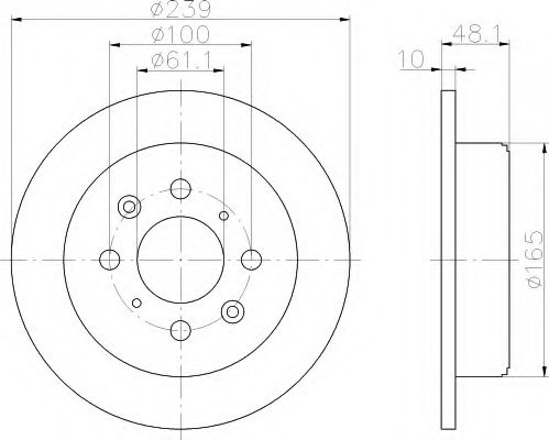 HELLA 8DD 355 103-111 Тормозной диск для ROVER 400 (Ровер 400) HELLA 8DD 355 103-111 Тормозной диск для ROVER 400 (Ровер 400)
