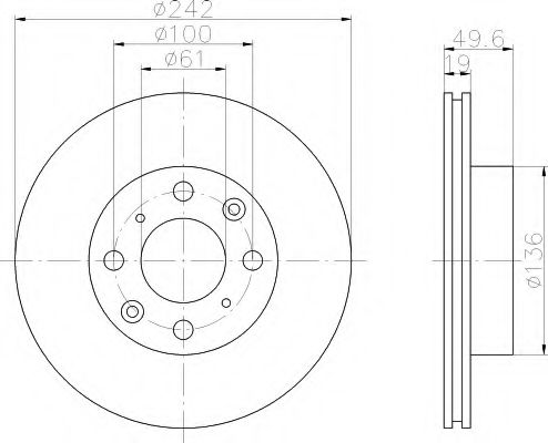 HELLA 8DD 355 101-921 Тормозной диск для HONDA PRELUDE III (Хонда Прэлудэ 3) HELLA 8DD 355 101-921 Тормозной диск для HONDA PRELUDE III (Хонда Прэлудэ 3)