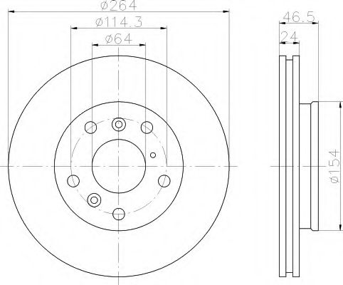 HELLA 8DD 355 103-211 Тормозной диск для MAZDA 626 III (Мазда 626 3) HELLA 8DD 355 103-211 Тормозной диск для MAZDA 626 III (Мазда 626 3)