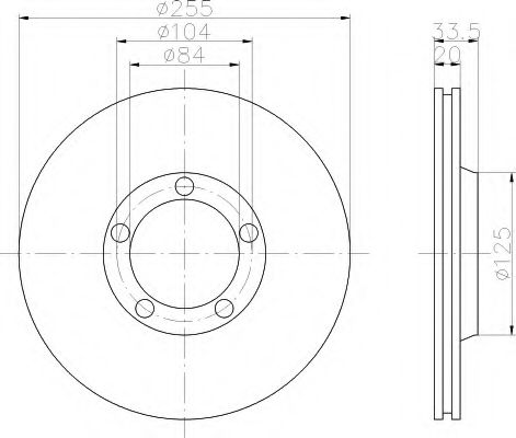 HELLA 8DD 355 102-021 Тормозной диск для MITSUBISHI L 300 STARWAGON (Митсубиши/митсубиси Л 300 старвагон) HELLA 8DD 355 102-021 Тормозной диск для MITSUBISHI L 300 STARWAGON (Митсубиши/митсубиси Л 300 старвагон)