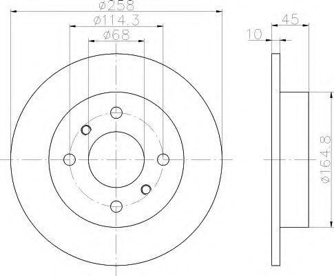 HELLA 8DD 355 102-661 Тормозной диск для NISSAN PRIMERA (Ниссан Примера) HELLA 8DD 355 102-661 Тормозной диск для NISSAN PRIMERA (Ниссан Примера)