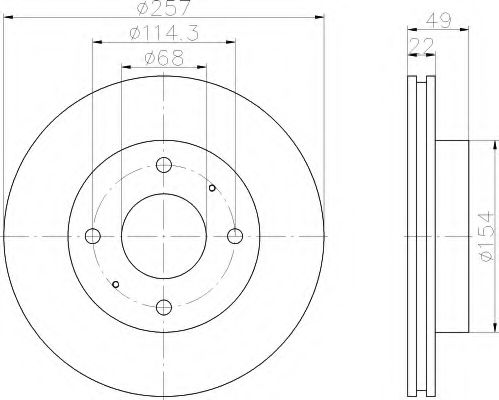 HELLA 8DD 355 102-651 Тормозной диск для NISSAN PRIMERA (Ниссан Примера) HELLA 8DD 355 102-651 Тормозной диск для NISSAN PRIMERA (Ниссан Примера)