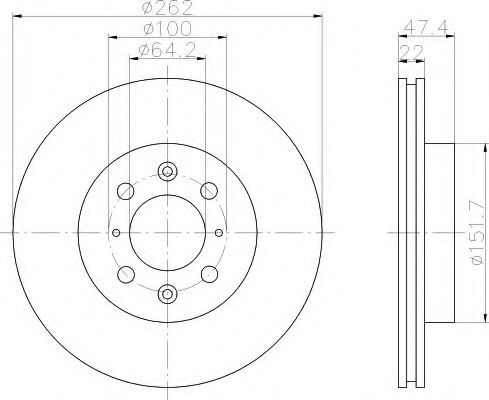 HELLA 8DD 355 104-041 Тормозной диск для ROVER 400 (Ровер 400) HELLA 8DD 355 104-041 Тормозной диск для ROVER 400 (Ровер 400)