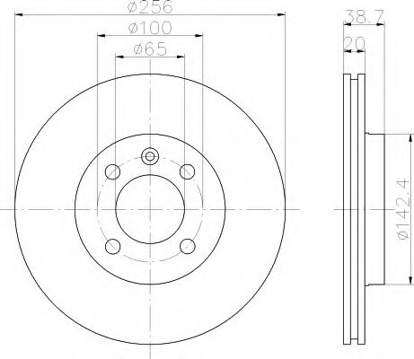 HELLA 8DD 355 101-321 Тормозной диск для VOLKSWAGEN SCIROCCO (Фольксваген Сcироccо) HELLA 8DD 355 101-321 Тормозной диск для VOLKSWAGEN SCIROCCO (Фольксваген Сcироccо)