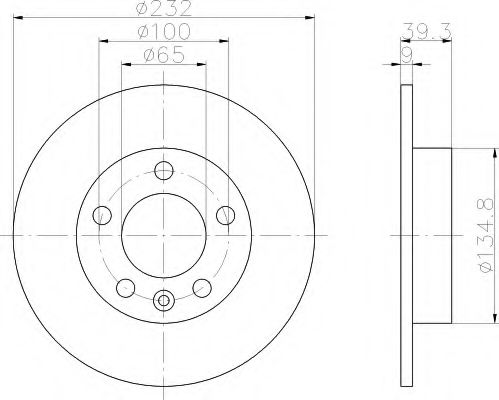 HELLA 8DD 355 105-411 Тормозной диск для SEAT TOLEDO II (Сеат Толедо 2) HELLA 8DD 355 105-411 Тормозной диск для SEAT TOLEDO II (Сеат Толедо 2)