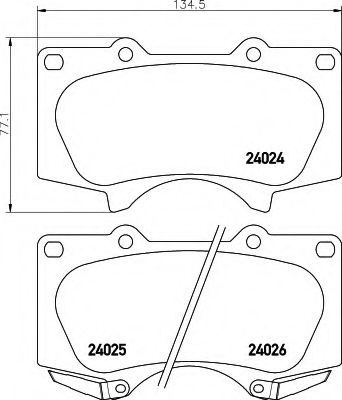 HELLA 8DB 355 010-491 Тормозные колодки для TOYOTA (FAW) PRADO (Тойота/тоета (фав) Прадо) HELLA 8DB 355 010-491 Тормозные колодки для TOYOTA (FAW) PRADO (Тойота/тоета (фав) Прадо)