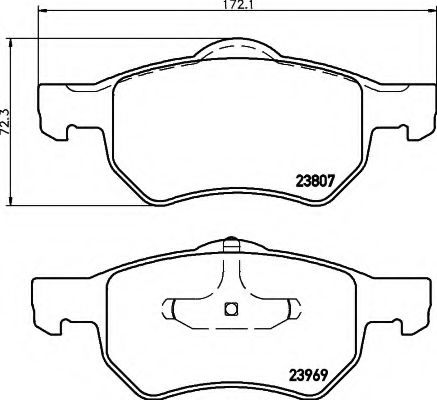 HELLA 8DB 355 010-641 Тормозные колодки для CHRYSLER TOWN COUNTRY IV (Крайслер Таун кантри 4) HELLA 8DB 355 010-641 Тормозные колодки для CHRYSLER TOWN COUNTRY IV (Крайслер Таун кантри 4)