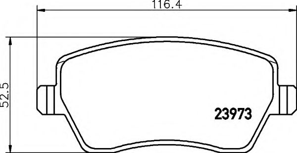 HELLA 8DB 355 010-851 Тормозные колодки для RENAULT KANGOO / GRAND KANGOO (Рено Кангу / гранд кангу) HELLA 8DB 355 010-851 Тормозные колодки для RENAULT KANGOO / GRAND KANGOO (Рено Кангу / гранд кангу)