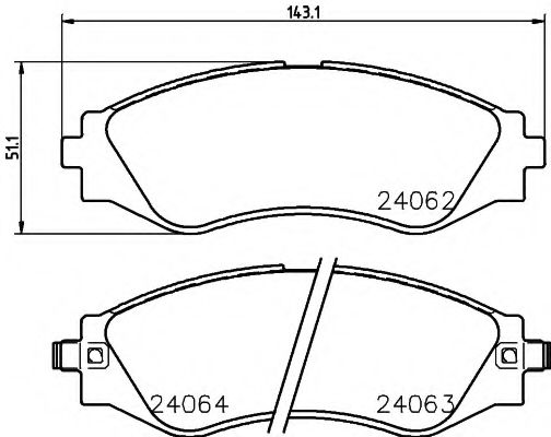 HELLA 8DB 355 010-951 Тормозные колодки для DAEWOO KONDOR (Дэу Кондор) HELLA 8DB 355 010-951 Тормозные колодки для DAEWOO KONDOR (Дэу Кондор)