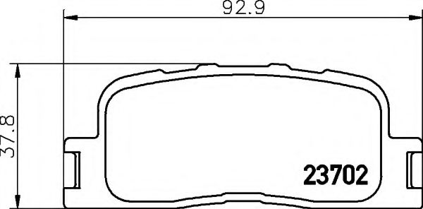 HELLA 8DB 355 011-001 Тормозные колодки для CHERY FORA (Чери Фора) HELLA 8DB 355 011-001 Тормозные колодки для CHERY FORA (Чери Фора)