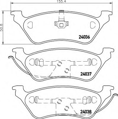 HELLA 8DB 355 011-061 Тормозные колодки для CHRYSLER TOWN COUNTRY IV (Крайслер Таун кантри 4) HELLA 8DB 355 011-061 Тормозные колодки для CHRYSLER TOWN COUNTRY IV (Крайслер Таун кантри 4)