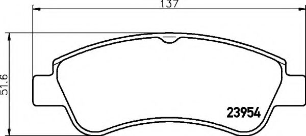 HELLA 8DB 355 011-071 Тормозные колодки для PEUGEOT 207 (Пежо 207) HELLA 8DB 355 011-071 Тормозные колодки для PEUGEOT 207 (Пежо 207)