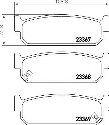 HELLA 8DB 355 011-111 Тормозные колодки для INFINITI Q45 III (Инфинити Инфинити ку 45 3) HELLA 8DB 355 011-111 Тормозные колодки для INFINITI Q45 III (Инфинити Инфинити ку 45 3)
