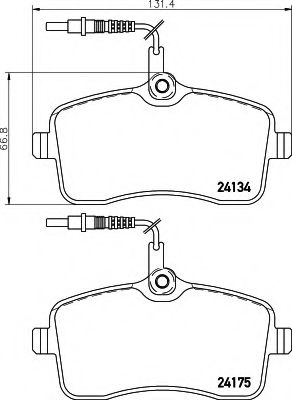 HELLA 8DB 355 011-481 Тормозные колодки для PEUGEOT 407 (Пежо 407) HELLA 8DB 355 011-481 Тормозные колодки для PEUGEOT 407 (Пежо 407)