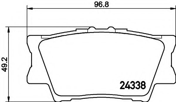 HELLA 8DB 355 006-881 Тормозные колодки для TOYOTA (FAW) RAV4 (Тойота/тоета (фав) Раv4) HELLA 8DB 355 006-881 Тормозные колодки для TOYOTA (FAW) RAV4 (Тойота/тоета (фав) Раv4)